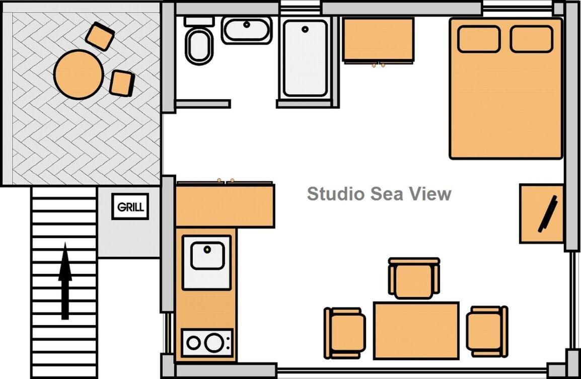 Studio Sea View Borik 罗维尼 外观 照片